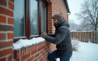owner winterizing brick and mortar property for seasonal protection
