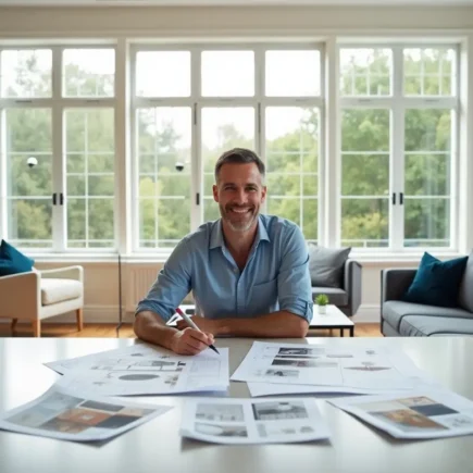 homeowner planning successful home renovation with modern design improvements