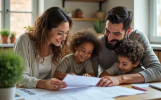 family following smooth step by step new home buying process