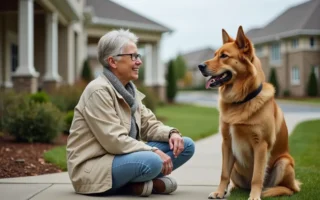senior pet owner evaluating pet friendly senior living communities